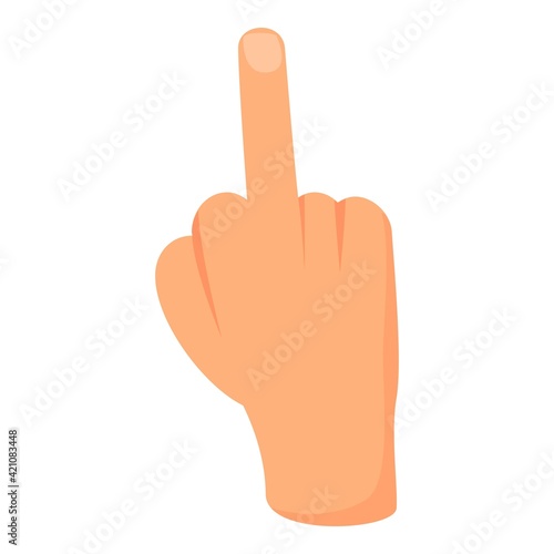 Fuck u hand gesture icon. Cartoon of Fuck u hand gesture vector icon for web design isolated on white background