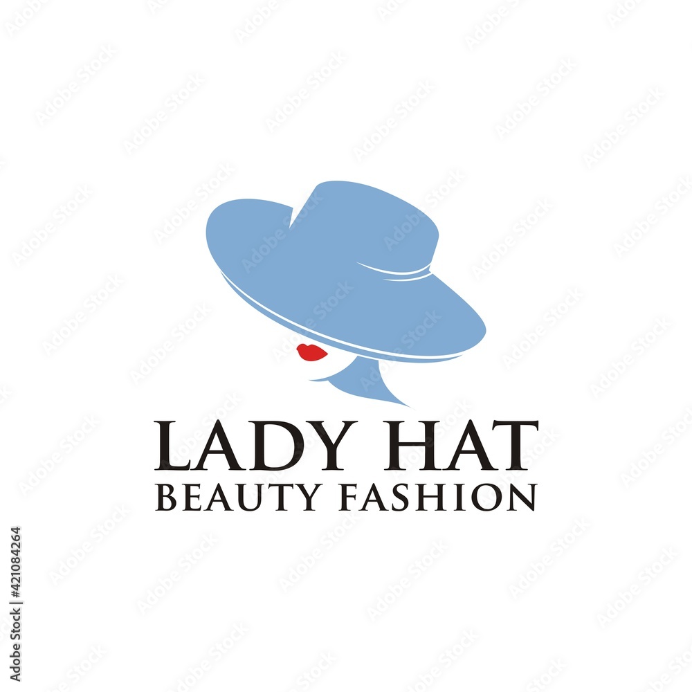 Lady Hat logo design Lady Hat logo design