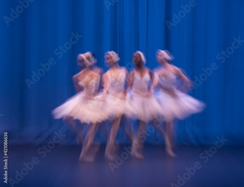 The abstract movement of the dance