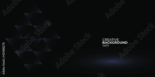 Premium Abstract Luxury black background design vector illustration for website, poster, brochure, presentation template etc