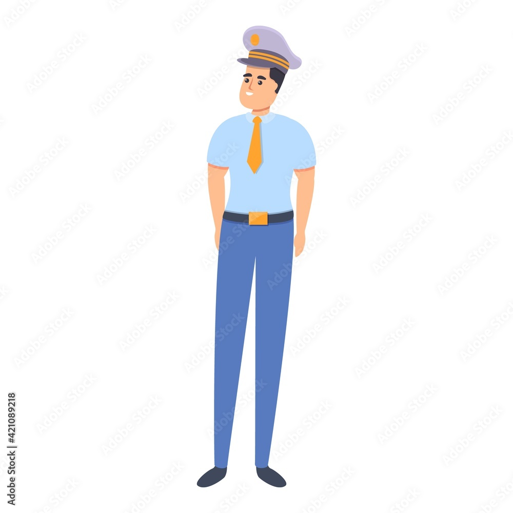 Airplane captain icon. Cartoon of Airplane captain vector icon for web design isolated on white background Airplane captain icon. Cartoon of Airplane captain vector icon for web design isolated on white background