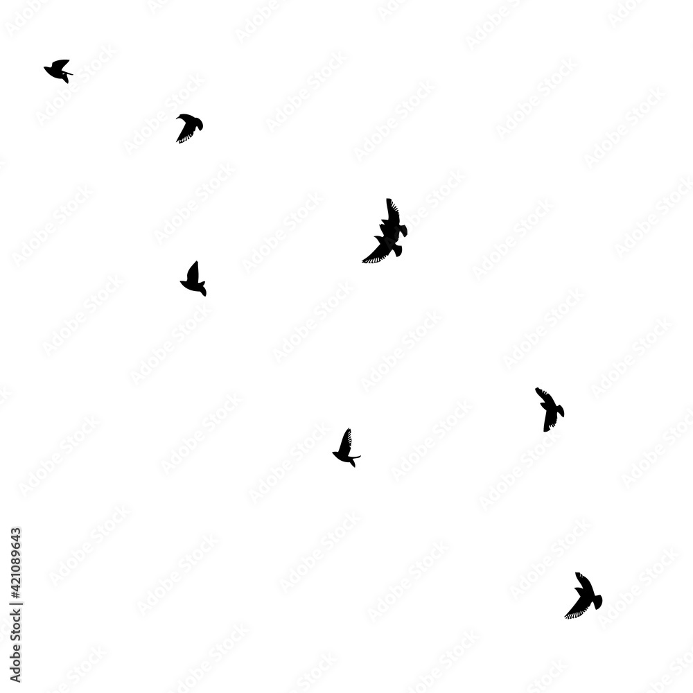 A flock of flying birds. Vector illustration A flock of flying birds. Vector illustration