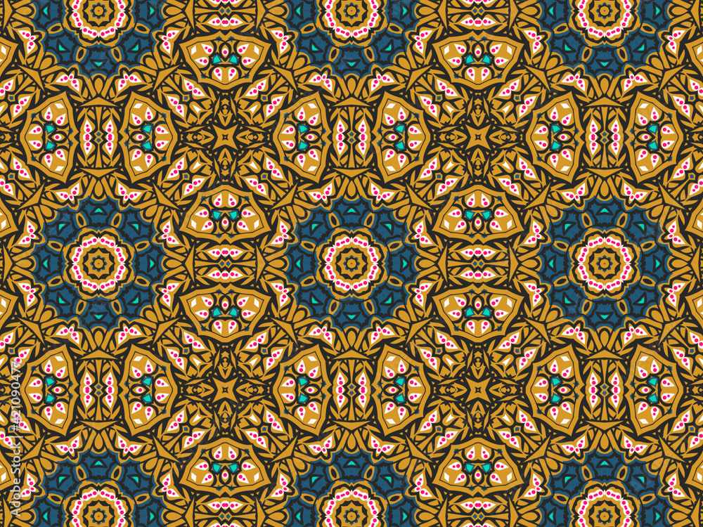 Geometric Tiles Digital Paper, Geometric Seamless Ornament Abstract Pattern Gold Yellow, Green, Black, and Blue, For print and Background. Geometric Tiles Digital Paper, Geometric Seamless Ornament Abstract Pattern Gold Yellow, Green, Black, and Blue, For print and Background.