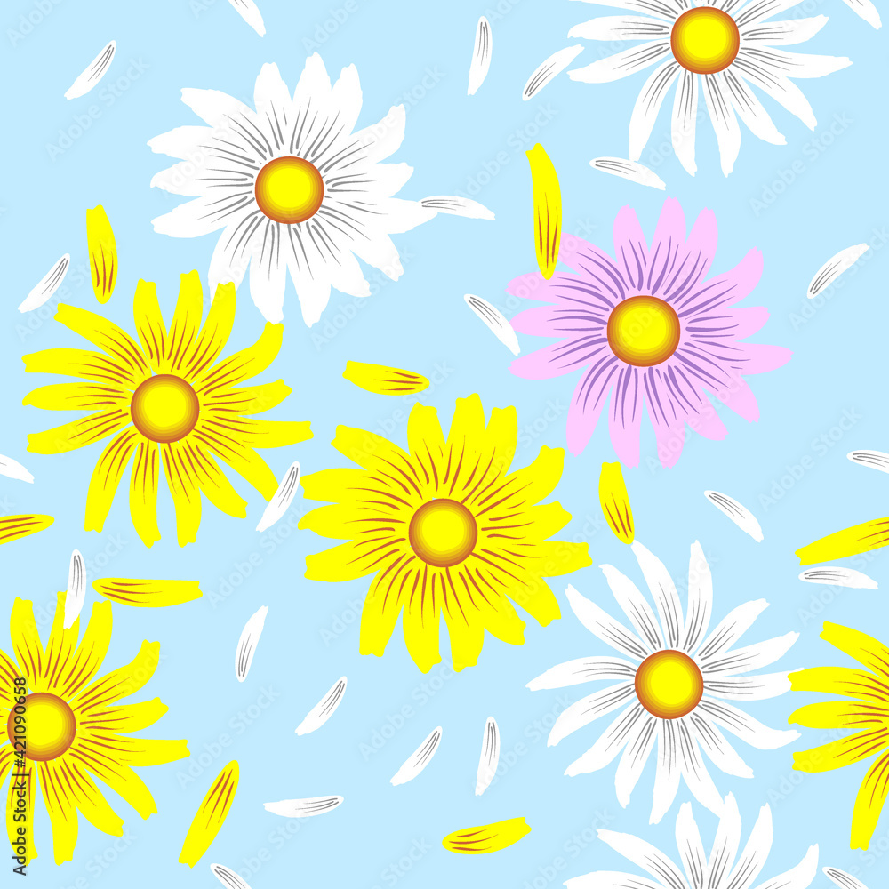 seamless pattern with yellow flowers seamless pattern with yellow flowers