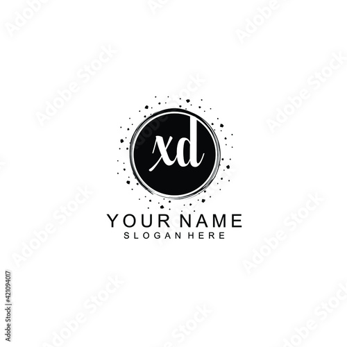 XD beautiful Initial handwriting logo template