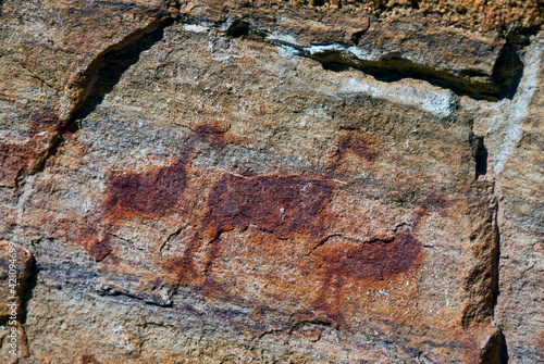 Pinturas Rupestres na Toca do Paraguaio no Baixão da Vaca - Parque Nacional da Serra da Capivara photo