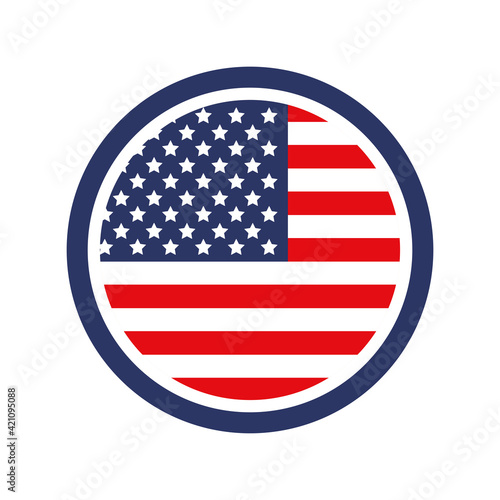 usa flag circle