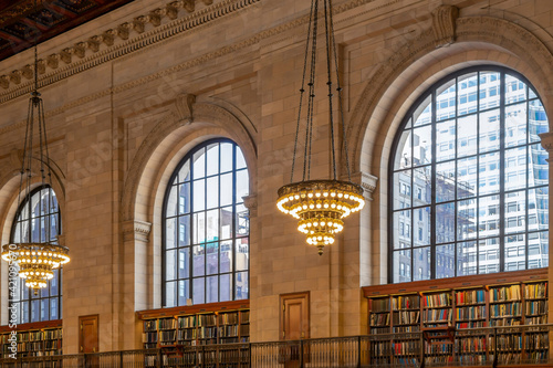 Interior of Public Library, New York, USA photo
