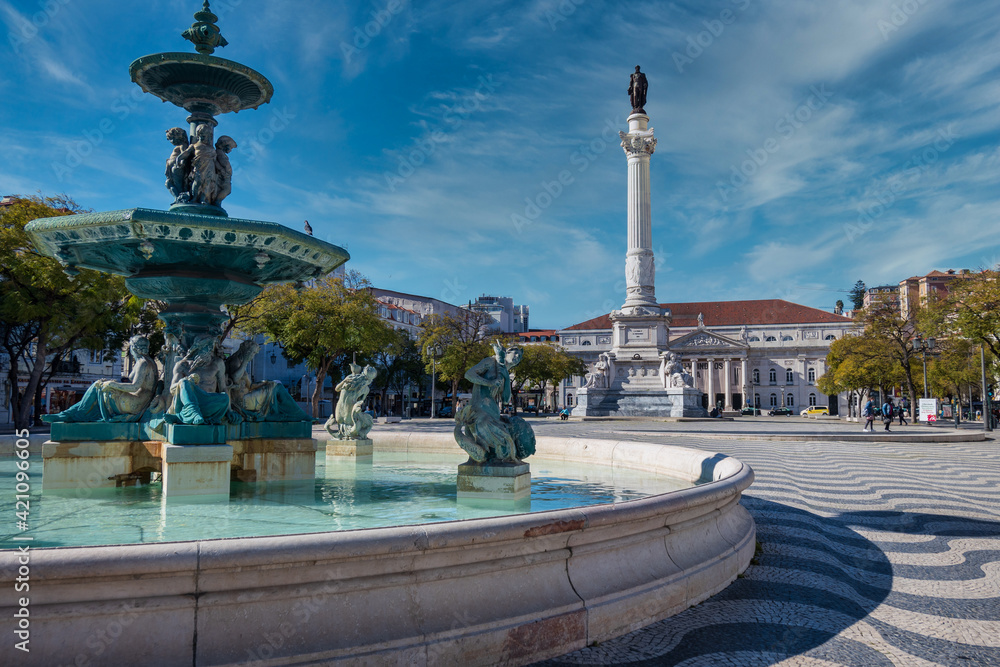 Fototapeta premium view of Lisbon Downtown