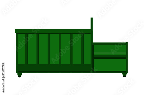 Waste / Trash Compactor Green Profile Icon