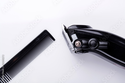 hair clipper close-up. hair clipper on white background