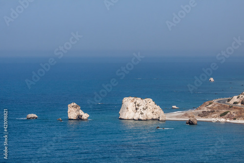 View of Aphrodite's rock in Cyprus