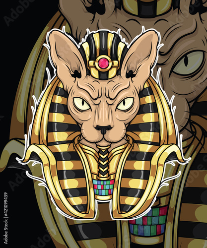 Cat God of egypt mythology character design