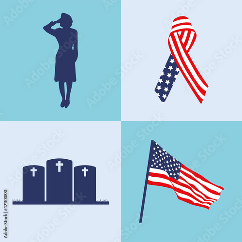 four memorial icons