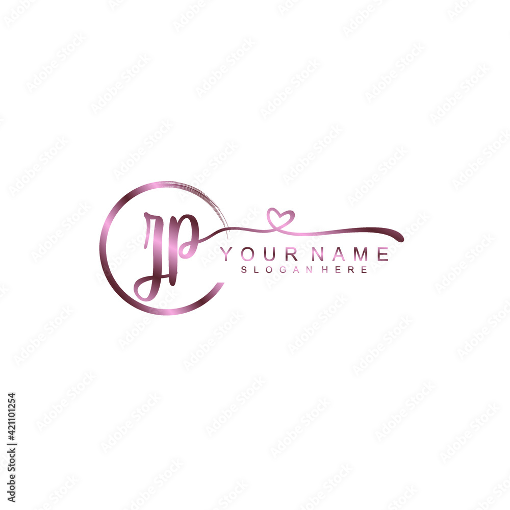 ZP beautiful Initial handwriting logo template ZP beautiful Initial handwriting logo template