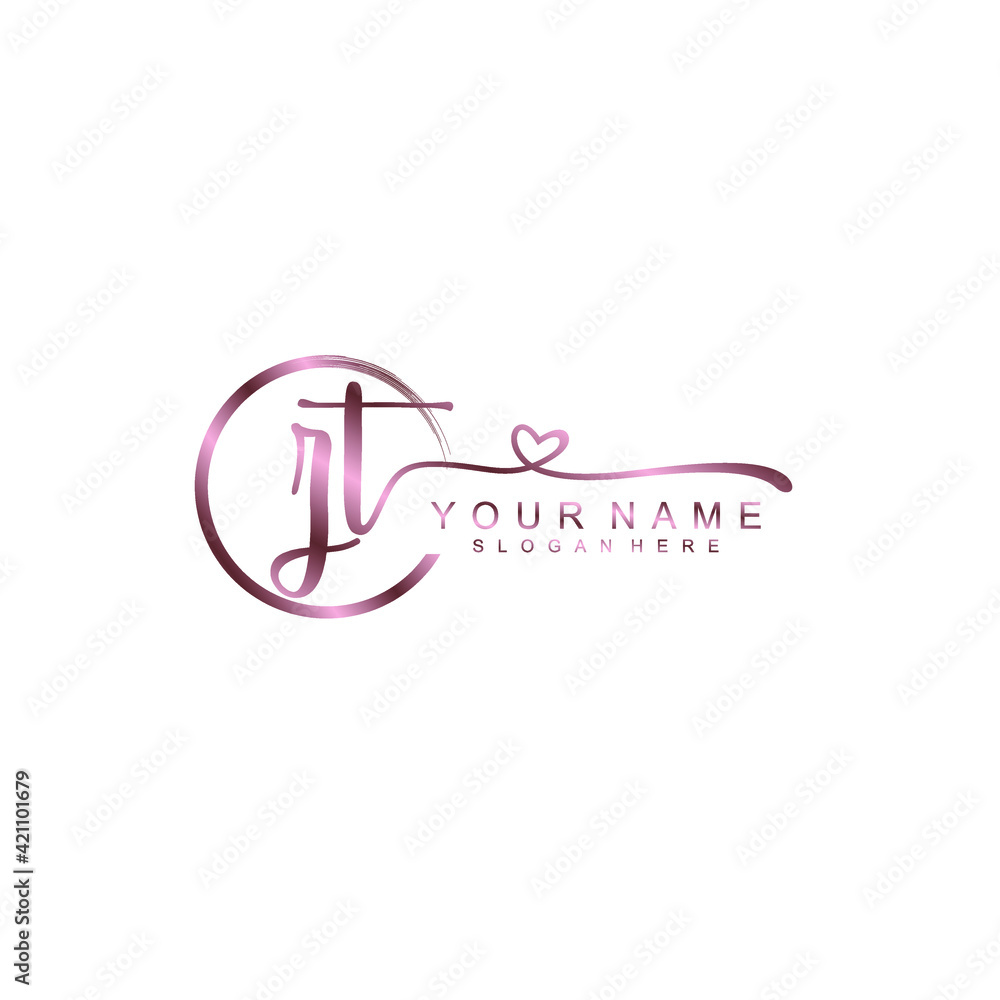 ZT beautiful Initial handwriting logo template ZT beautiful Initial handwriting logo template