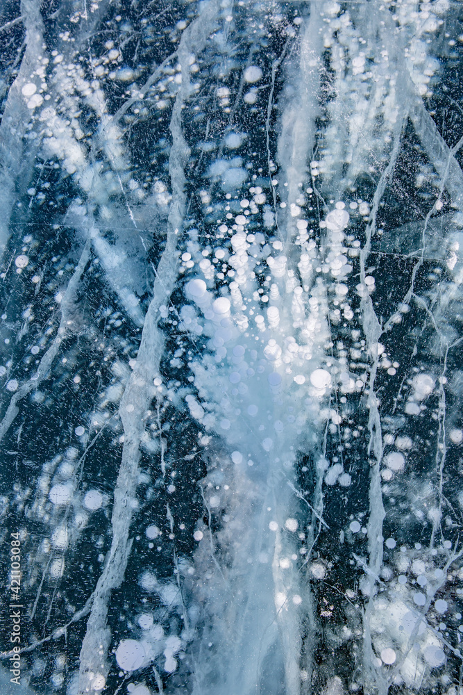 Blue background of Ice texture. Lake Baikal in Winter Blue background of Ice texture. Lake Baikal in Winter