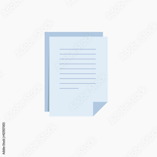 paper sheets icon - simple vector flat graphics © Flaming Fox
