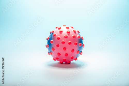 Concept image of the coronavirus on the blue background