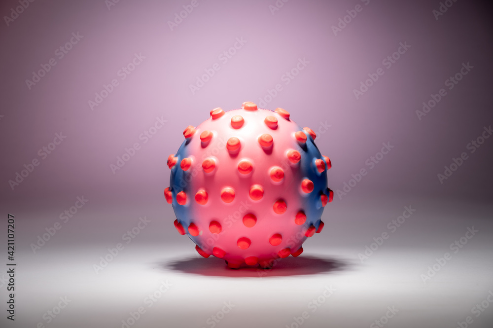 Concept image of the coronavirus on the pink background Concept image of the coronavirus on the pink background