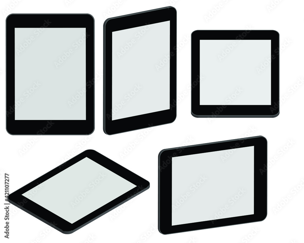 Mock up realistic tablet pc computer isolated on white background. Mock up realistic tablet pc computer isolated on white background.