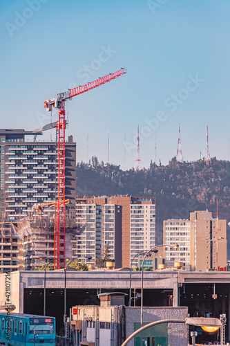 construction site with crane santiago de chile 