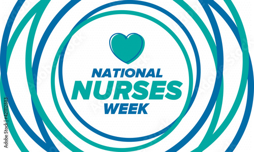 National Nurses Week. Thank you nurses. Medical and health care concept. Fighters against viruses and diseases. In honour of the doctors. Celebrated annual in United States. Vector illustration poster
