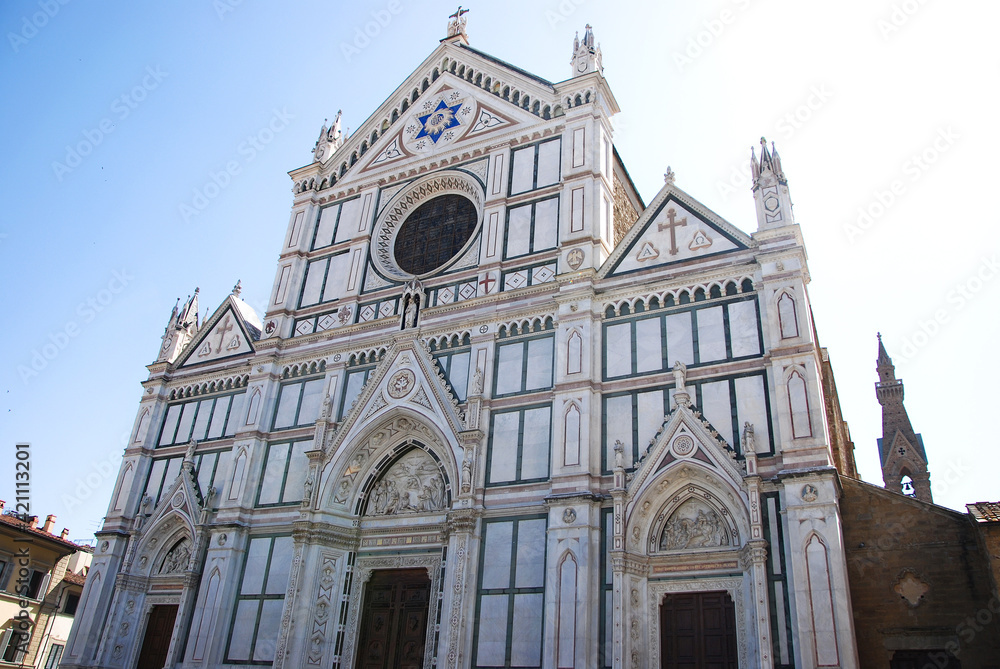 La chiesa di Santa Croce a Firenze, in Italia.