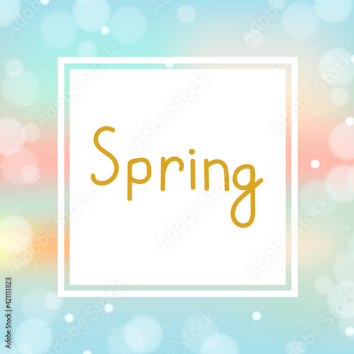 Blurry Abstract Spring Background in Trending Colors 2021.