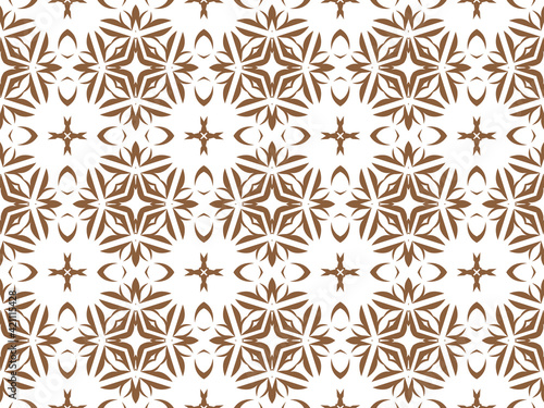 Wallpaper Geometric Seamless Ornament Abstract Pattern Brown and white  For print and Background. Geometric Tile Digital Paper.