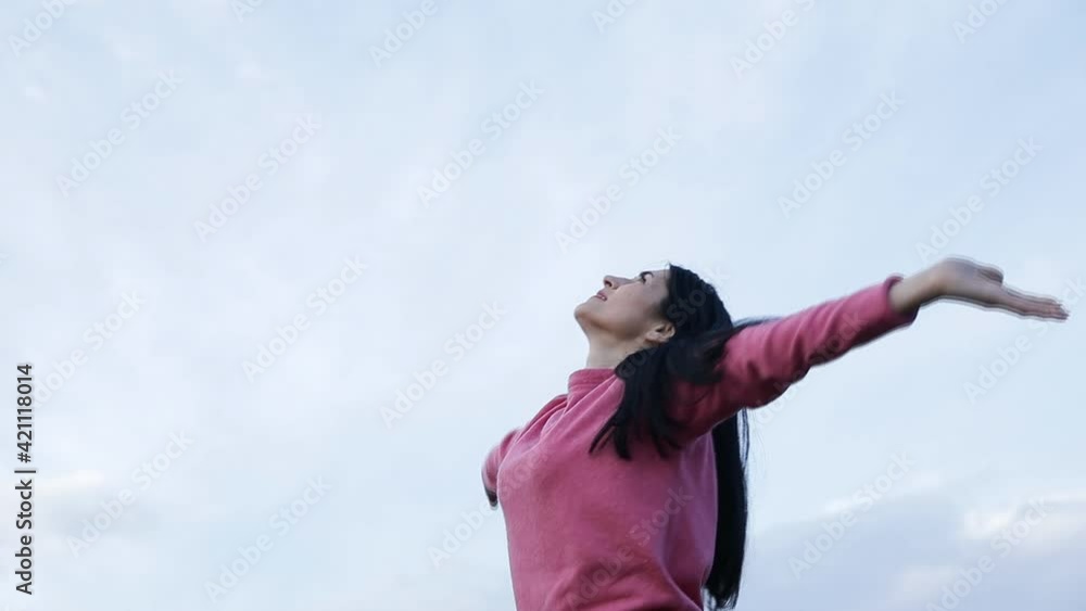Woman lifestyle. Life. Sky background. Happy day. Video. Woman lifestyle. Life. Sky background. Happy day. Video.