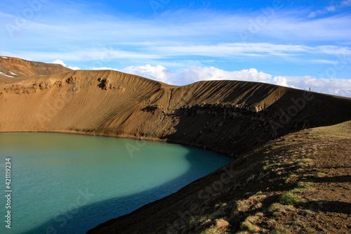 Víti crater and lake in the Krafla volcanic area, Mývatn region, Iceland