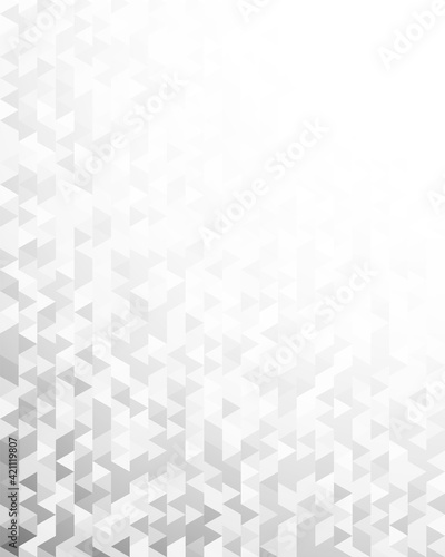 Modern triangles gray gradient background. Geometric mosaic style with random color saturation with imposition transparency for place message. Vector illustration EPS 10 for presentation template