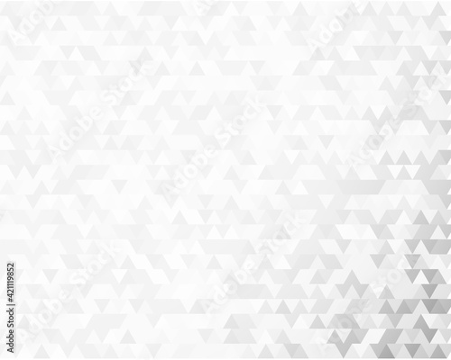 Modern triangles gray gradient background. Geometric mosaic style with random color saturation with imposition transparency for place message. Vector illustration EPS 10 for presentation template