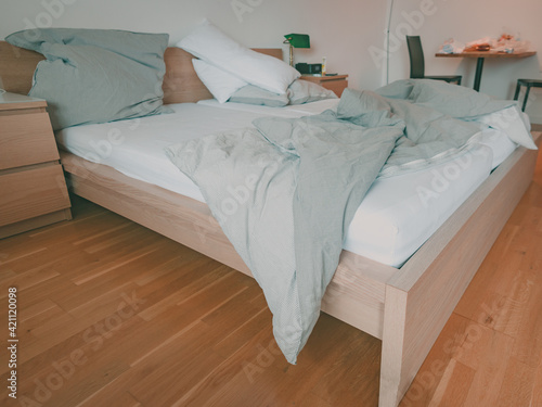 bed in the morning after sex