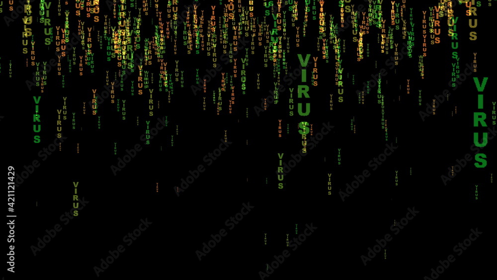 Virus on the web concept Virus on the web concept