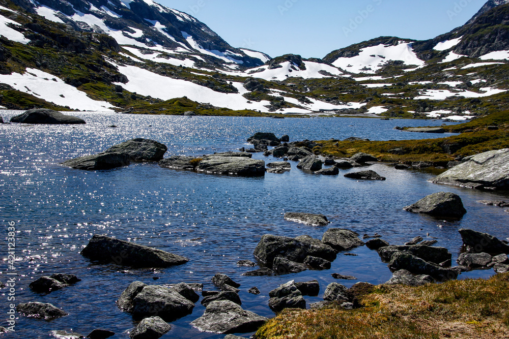 Lake at Haukelifjell, Hardangervidda, Norway