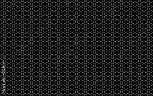 Wallpaper Mural Simple seamless geometry hexagonal pattern. Vector black and white hexagon background. Monochrome texture Torontodigital.ca