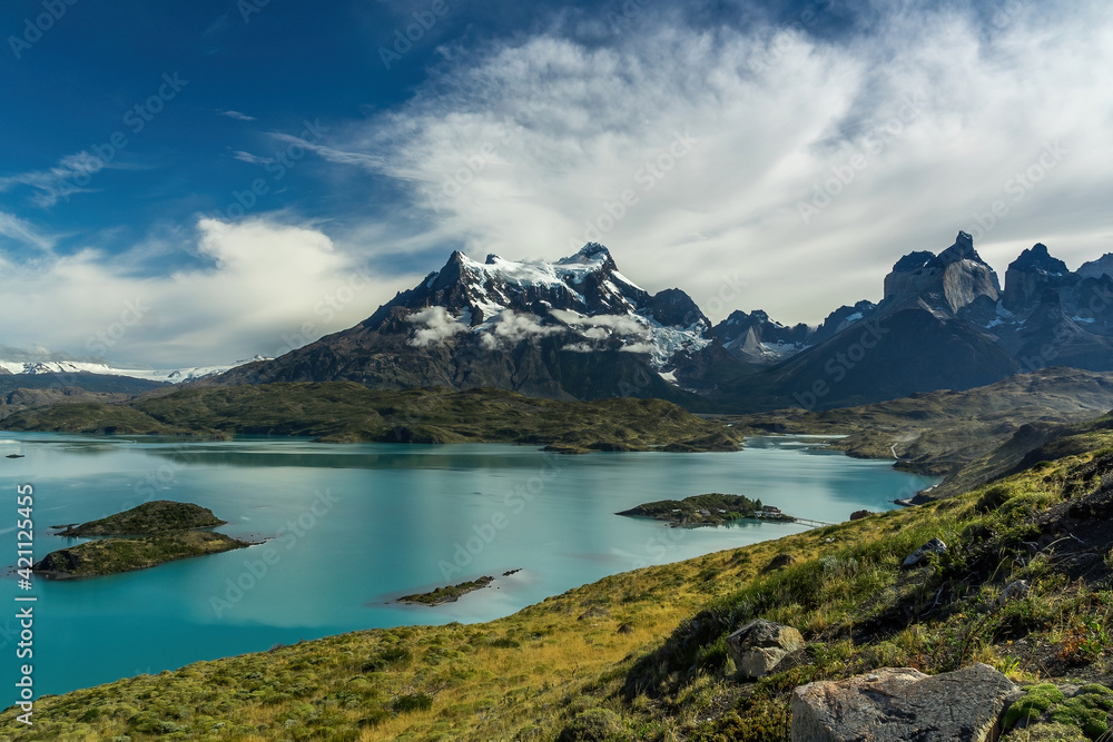 A lake in torre del paine park in chile