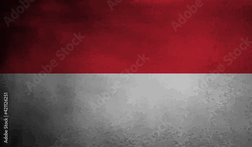 Poland grunge, old, scratched style flag