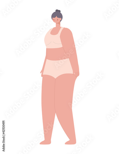 attractive woman isolated
