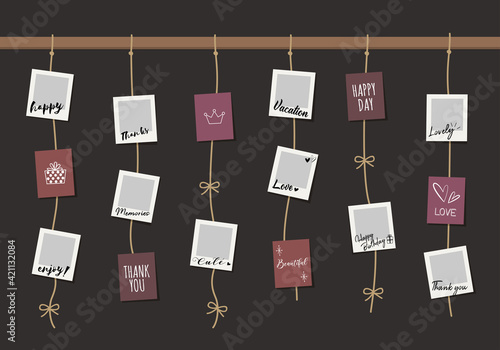 黒板風フォトガーランド