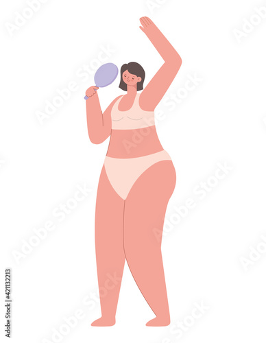 lovely woman isolated