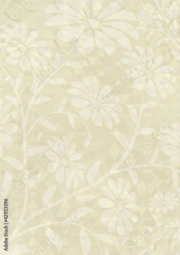 floral background with geometric pattern