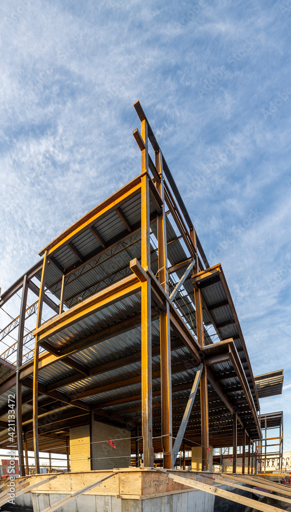 Construction of steel for a building Construction of steel for a building