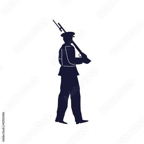 soldier with rifle