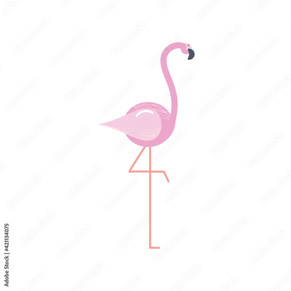 Naklejka premium flamingo bird cartoon