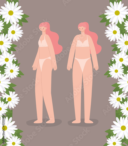 adult women pair