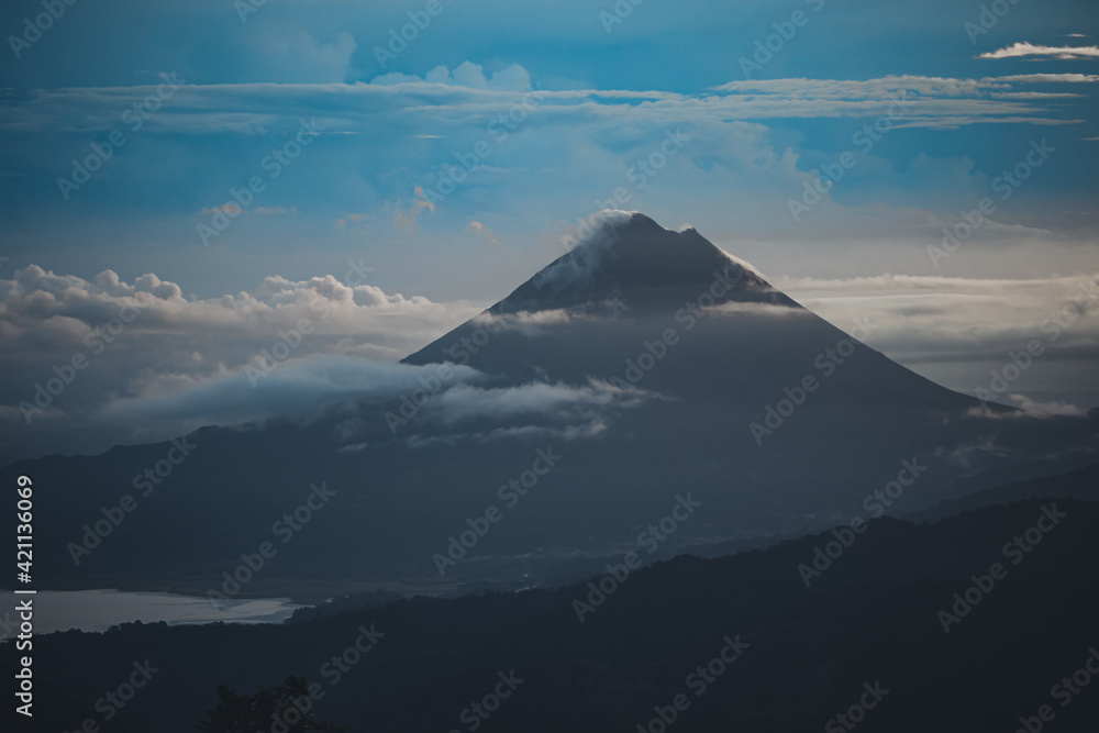 arenal volcano at dawn