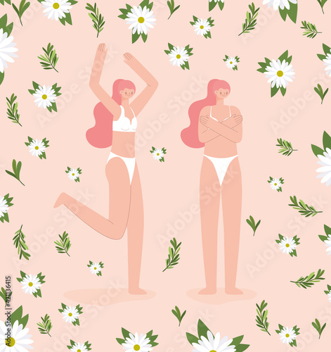 adult women pair